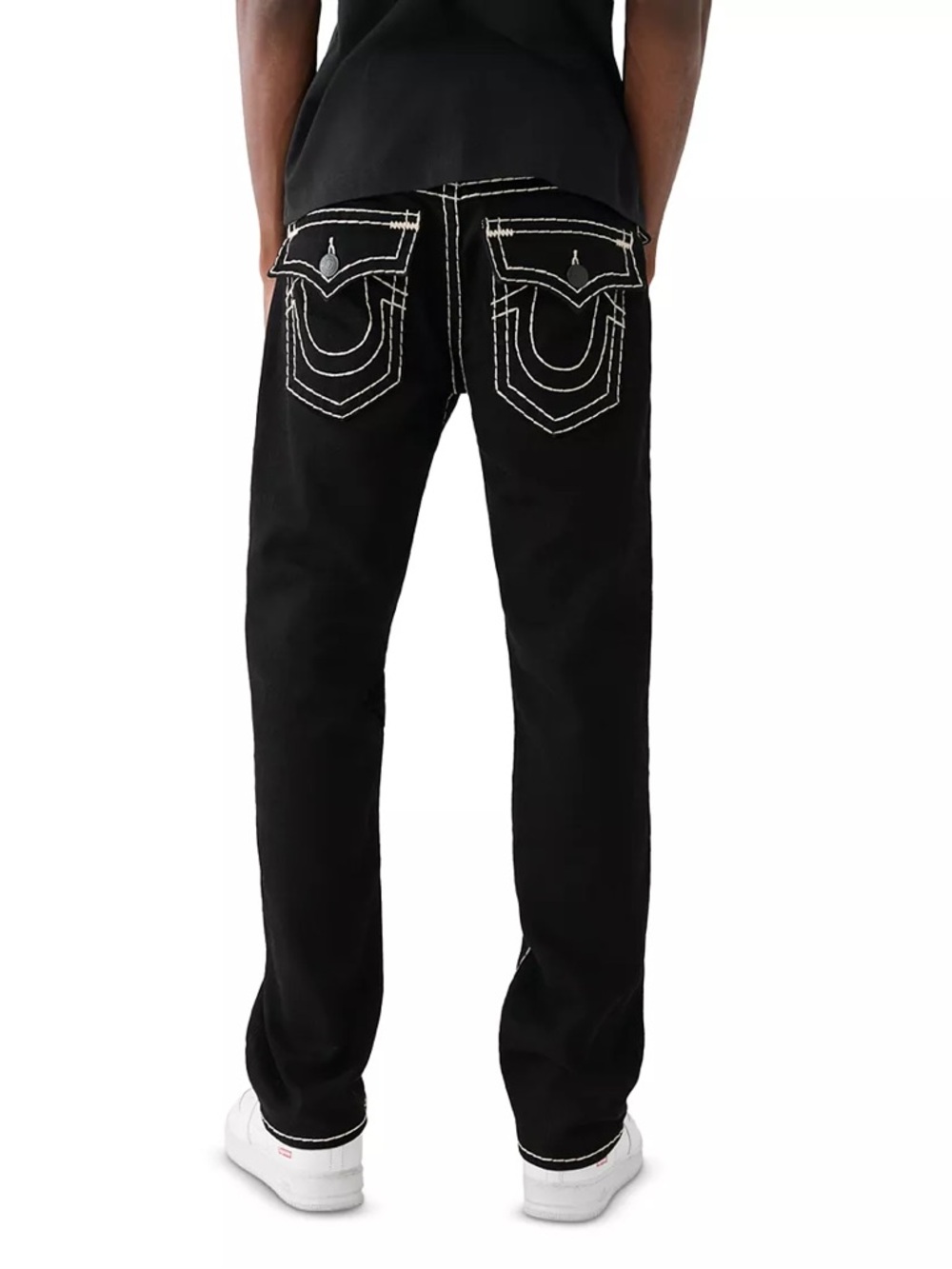 Ricky Super T Flap Relaxed Straight Fit Jeans in Body Rinse Black